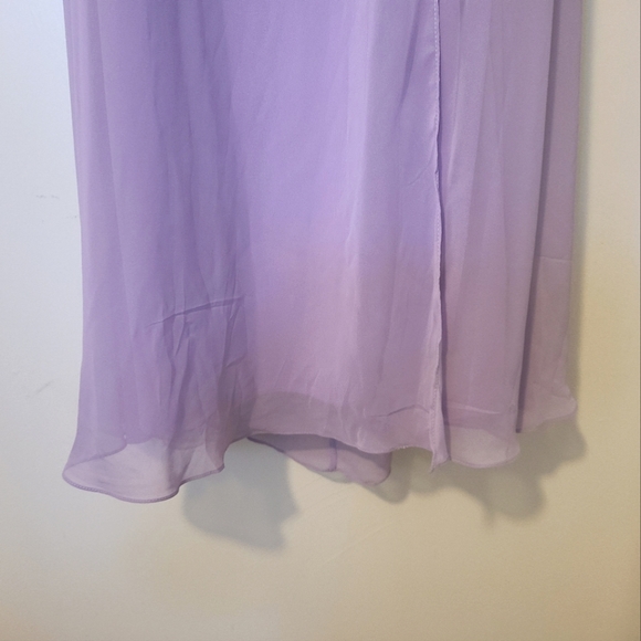 NWT DESSY DRESS HALTER MAXI DRESS WITH CRISS CROSS OPEN-BACK IN PALE PURPLE - Picture 9 of 10
